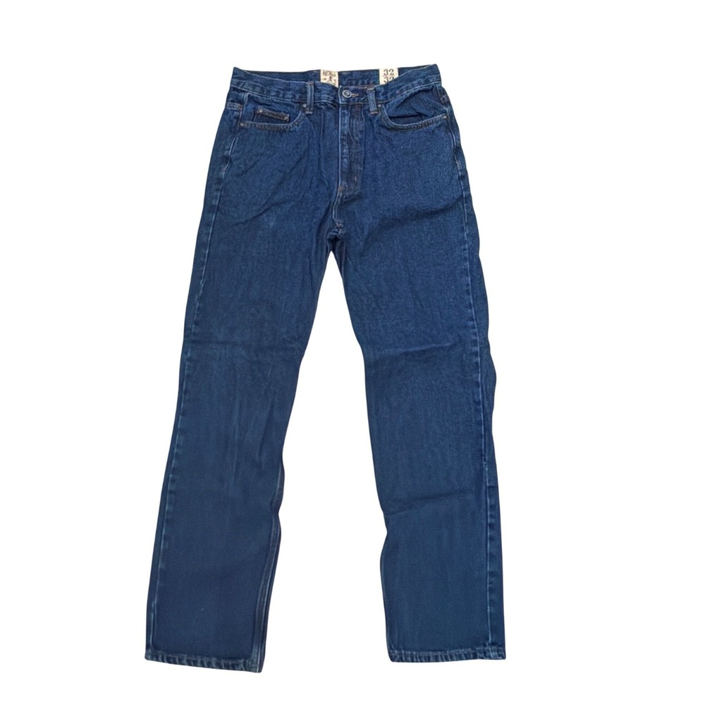 Red Head Brand Co Mens 32x32 Straight Leg Denim Jeans Dark Wash Blue 100% Cotton